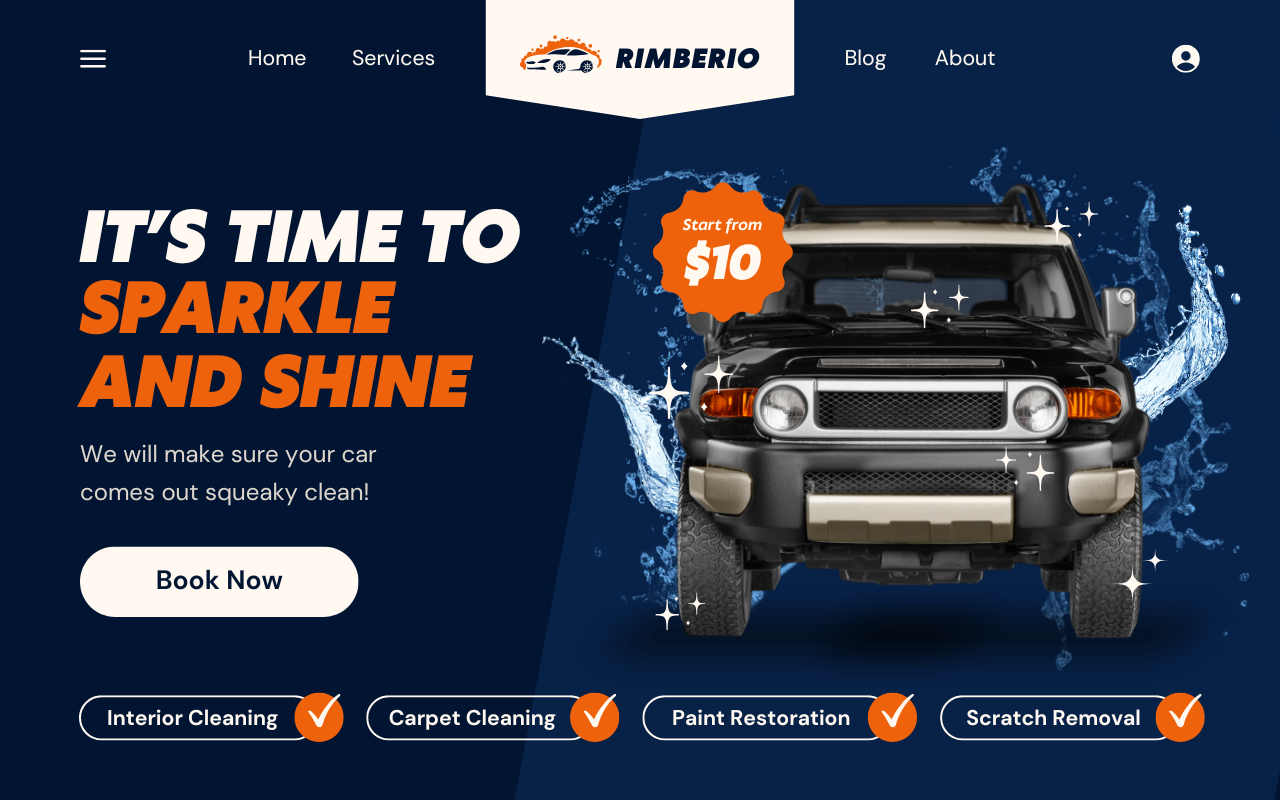 Car Wash Home Page Prototype